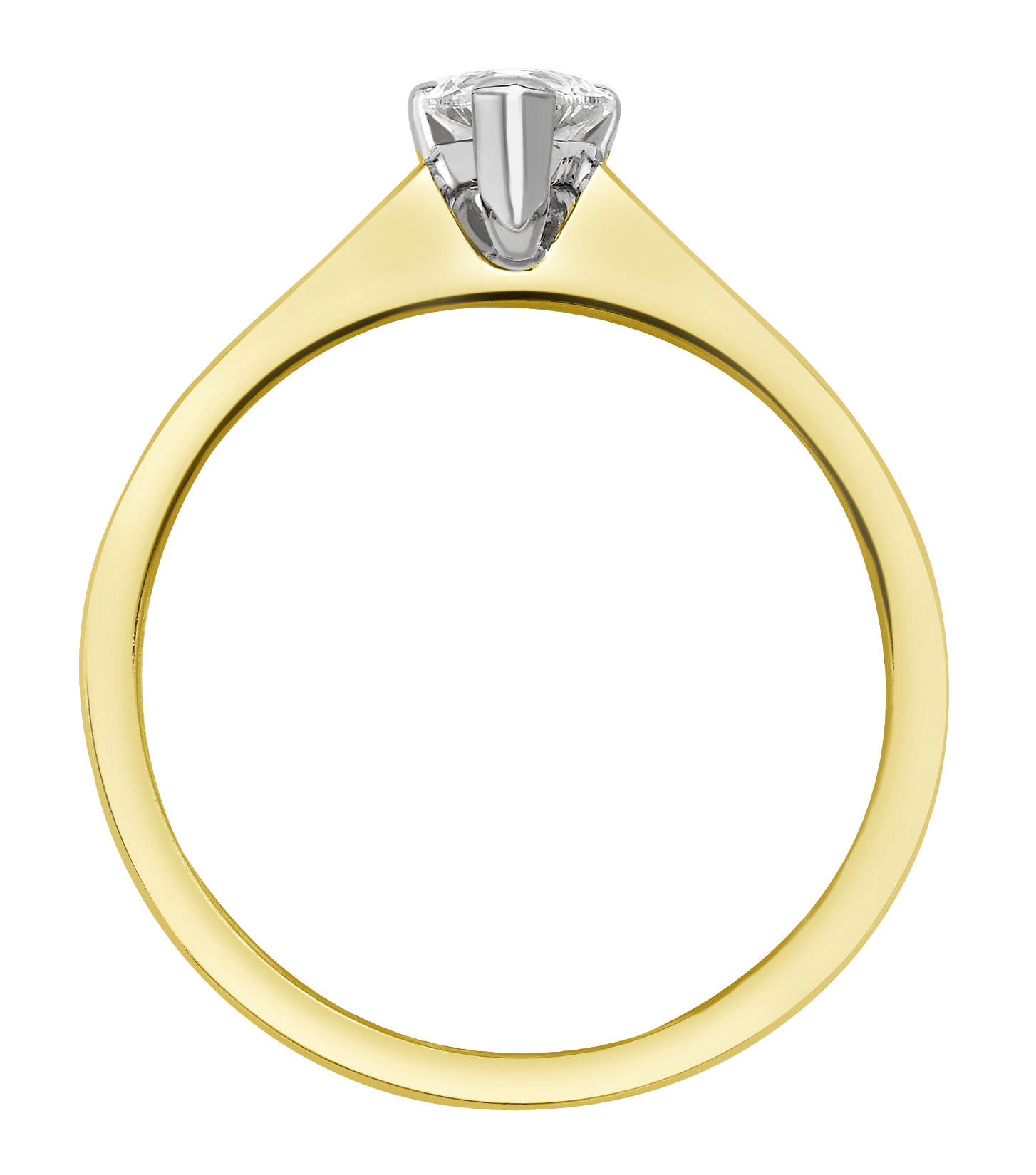 Marquise Cut Yellow Gold Ring with Channel Set Shoulders GRC751YG Image 2
